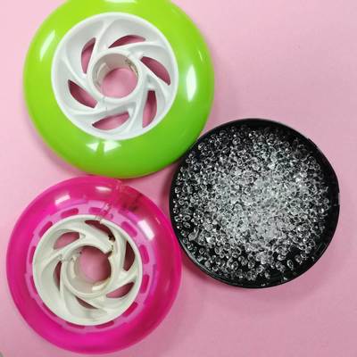 TPU matéria-prima para caster boa dureza: Shore 74-85D para escolha resistência ao desgaste, resistência à corrosão.